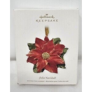 2011 Hallmark Keepsake "¡Feliz Navidad!" Poinsettia Christmas Tree Ornament